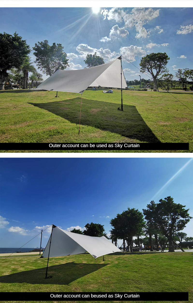 Cheap Goat Tents 3F UL GEAR Shanjing 20D 2 Person 3 Season Ultralight  Outdoor Camping Tent  Professional  Silnylon Rodless Multifunction Tent Tents 
